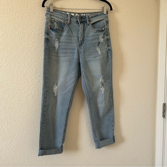 SONG Mom Jeans High Rise 9/29 Light Wash Blue Casual Rockabilly - Picture 1 of 12